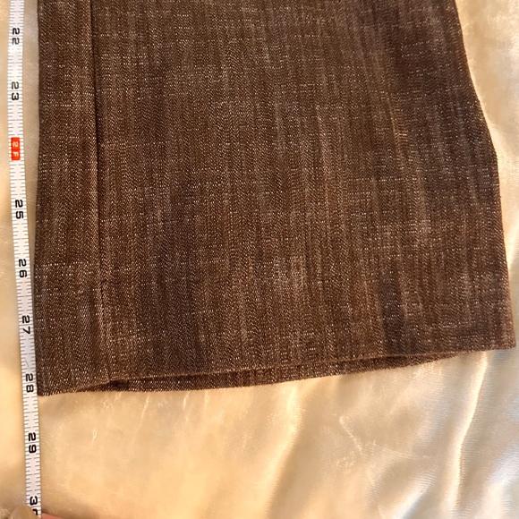 Linen Look Wide Leg Heavy Cotton Trousers Preppy Academia Office - Picture 13 of 14